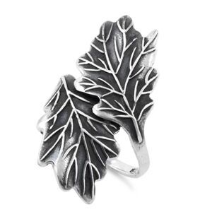 Sterling Silver Oak Leaf Ring – Nature Fall Elegance New